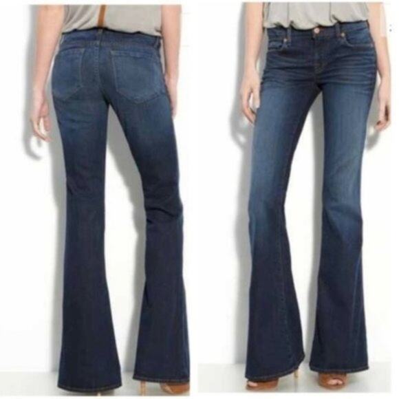 J BRAND Heartbreaker Bootcut Jeans Y2K Era Stretch Denim Baby Flare Bay sz 26 - Picture 1 of 7